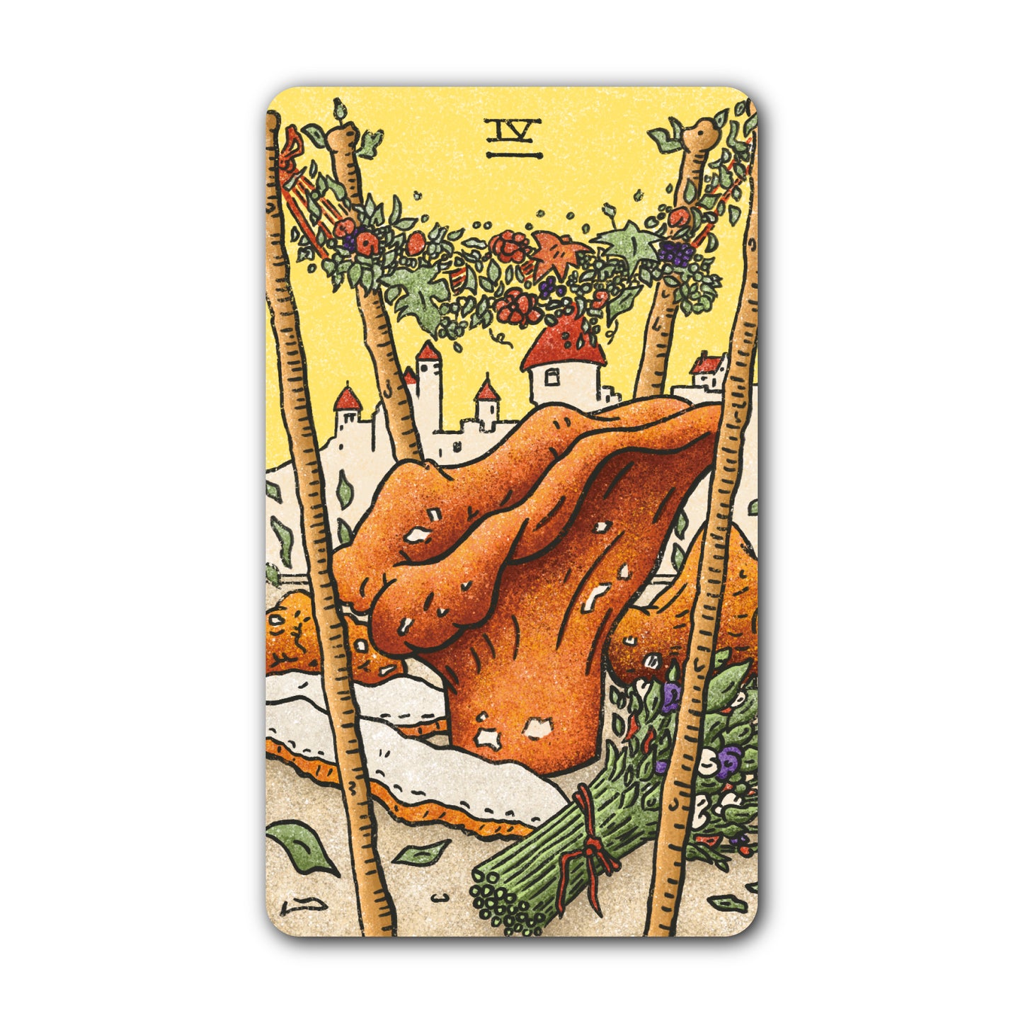 Individual Stickers of Cards from the Mushroom Hunter’s Tarot