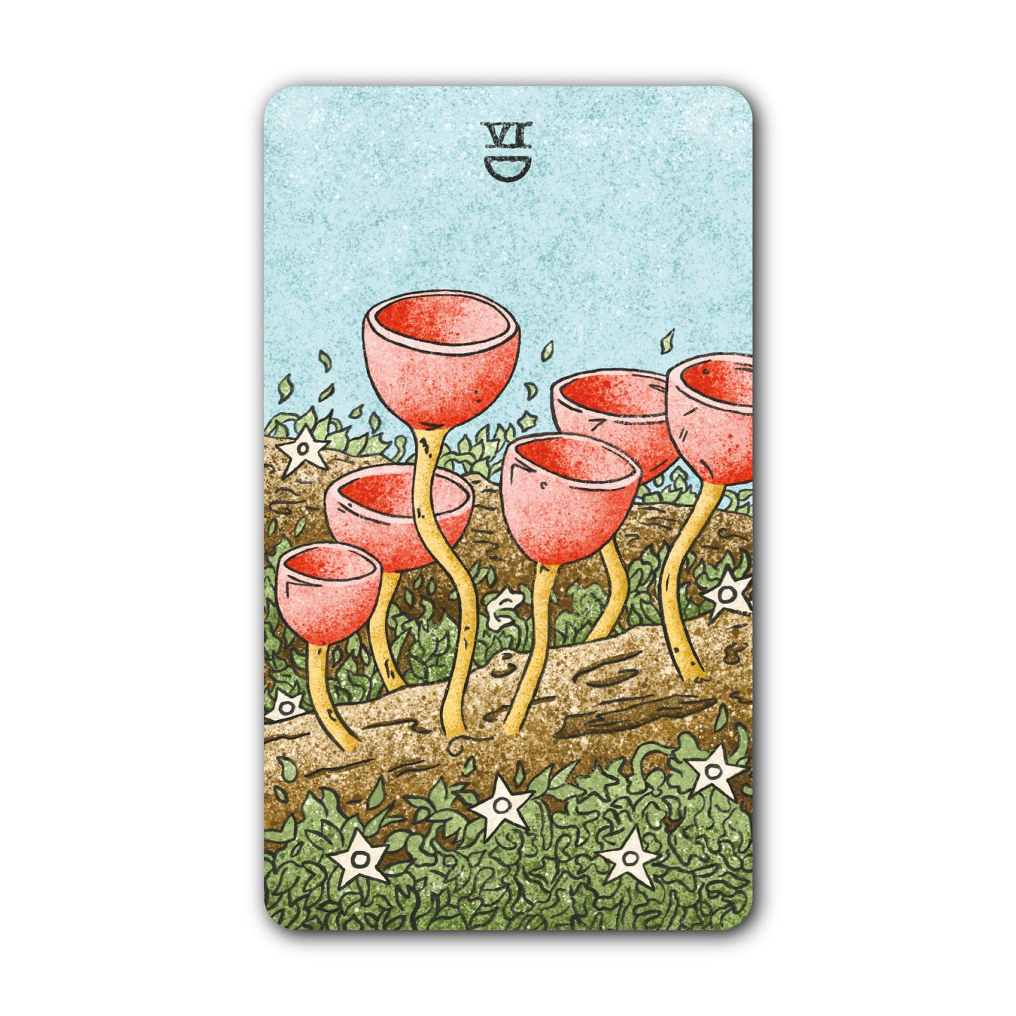 Individual Stickers of Cards from the Mushroom Hunter’s Tarot