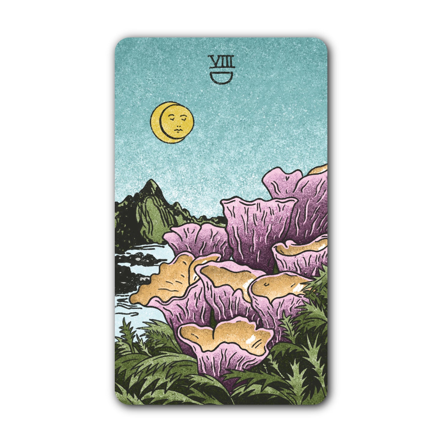Individual Stickers of Cards from the Mushroom Hunter’s Tarot