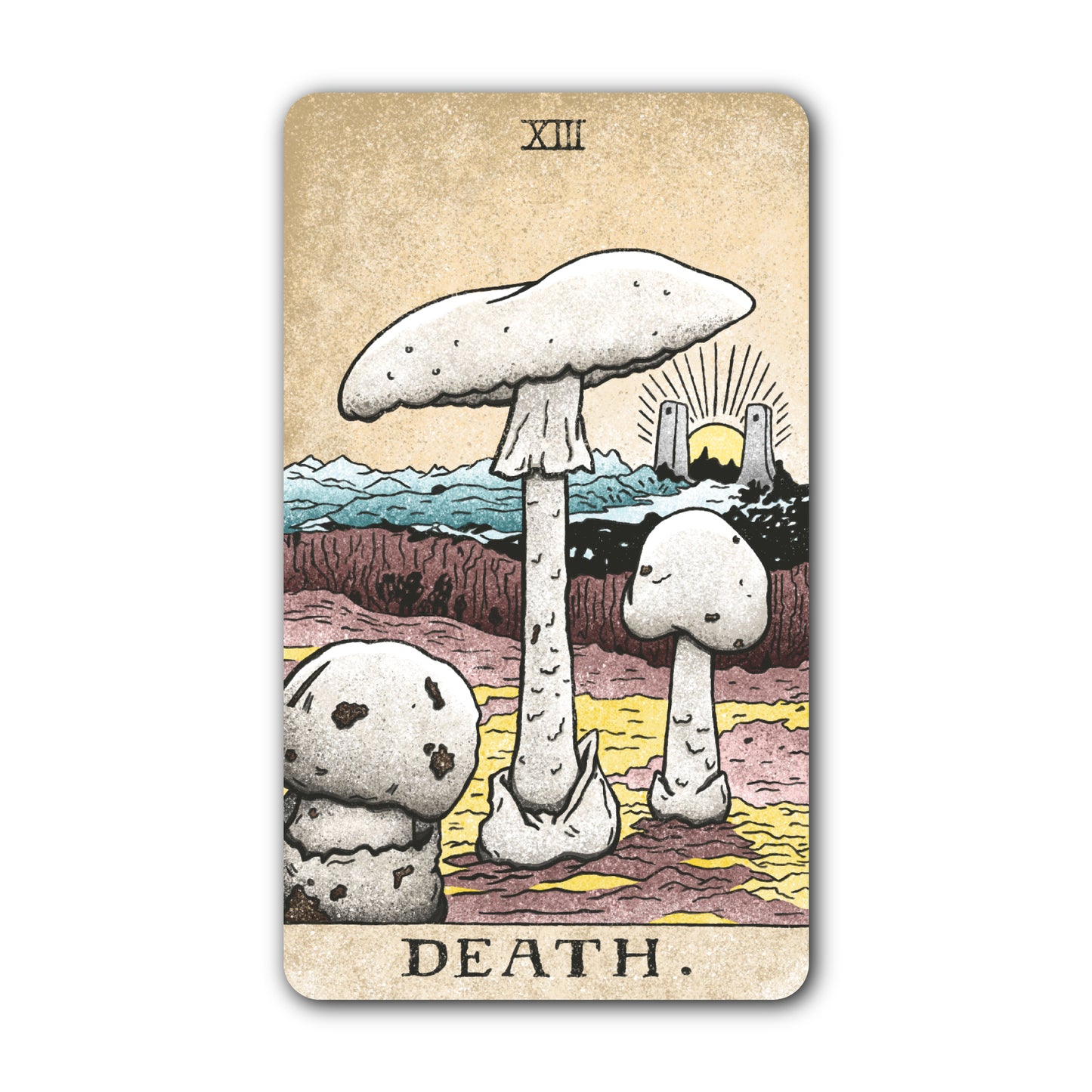 Individual Stickers of Cards from the Mushroom Hunter’s Tarot