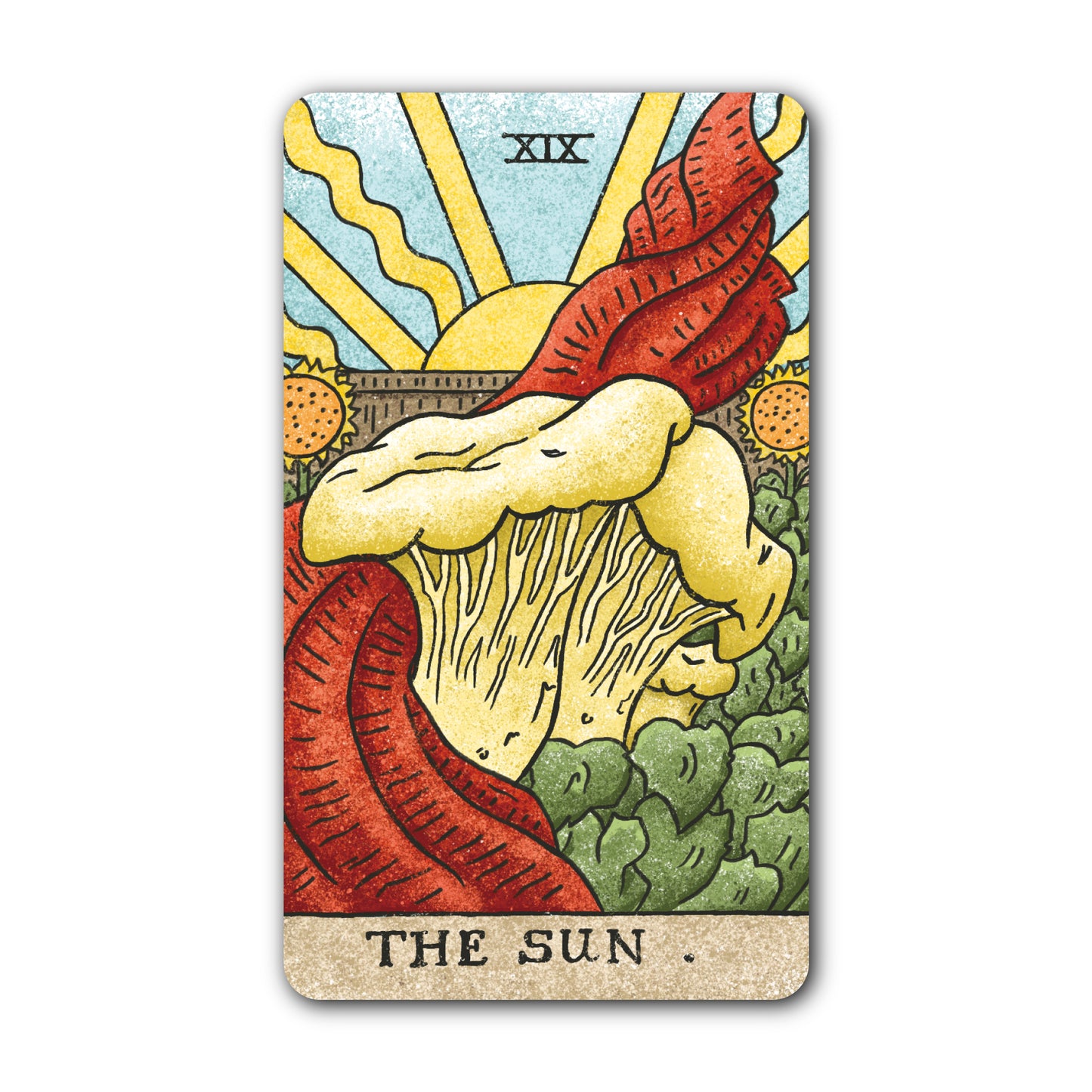 Individual Stickers of Cards from the Mushroom Hunter’s Tarot