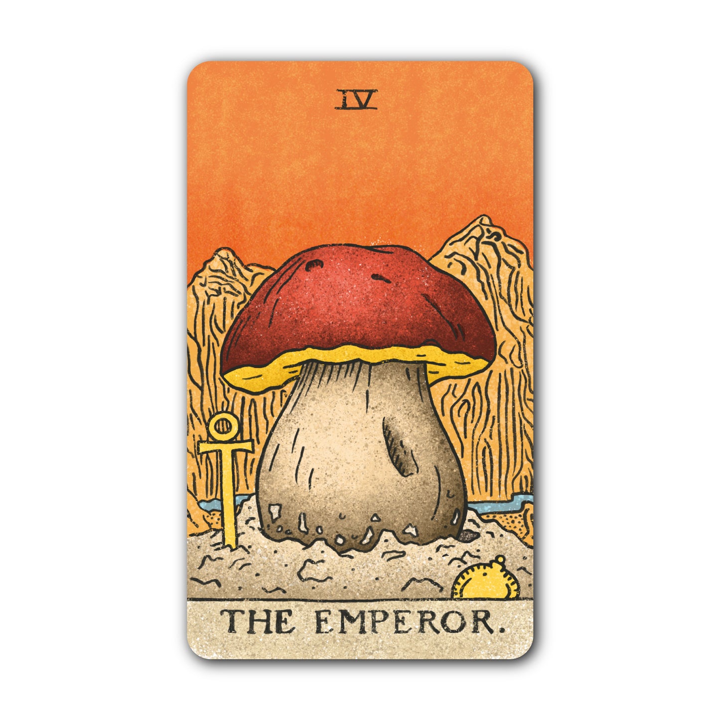 Individual Stickers of Cards from the Mushroom Hunter’s Tarot